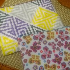 Zippered patterned pouches